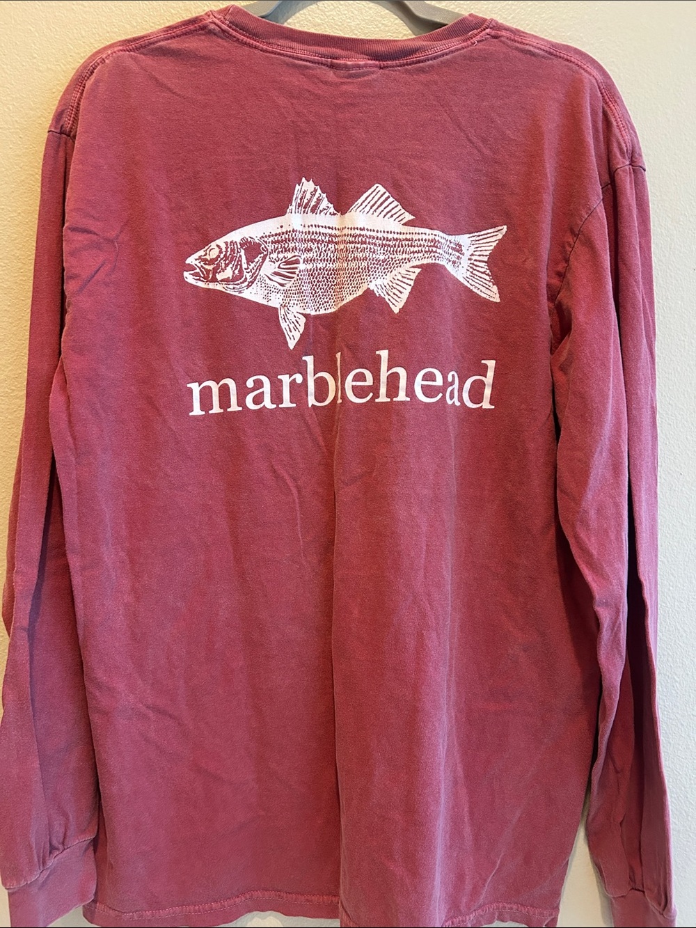 Marblehead Mass Long-Sleeve Graphic Tee -  with fish on front pocket and back